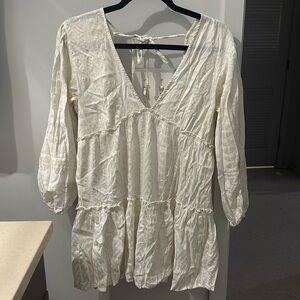 White/gold dress / coverup